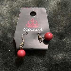 paparazzi Pink Bead Drop Earrings